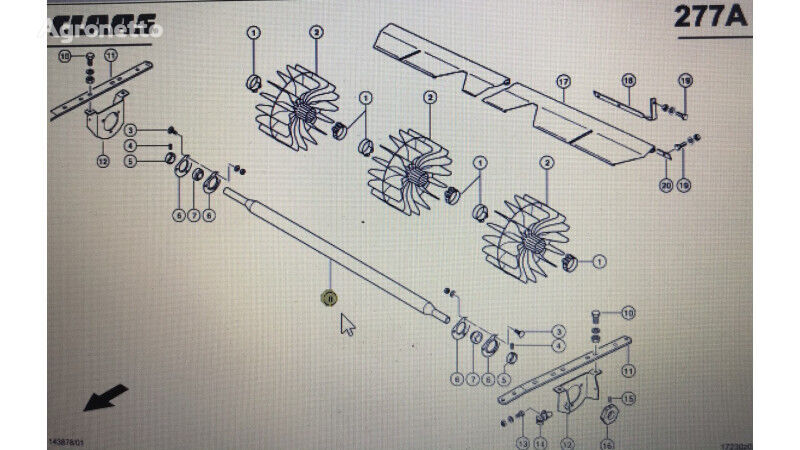 wałek drążony 00 other transmission spare part for Claas Lexion 580 670-640 370-3 grain harvester