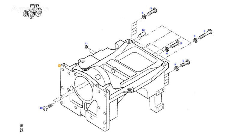 ostali deli menjalnika obudowa przedniego mostu 926301010012 za traktor na kolesih Fendt 927 930 933 936