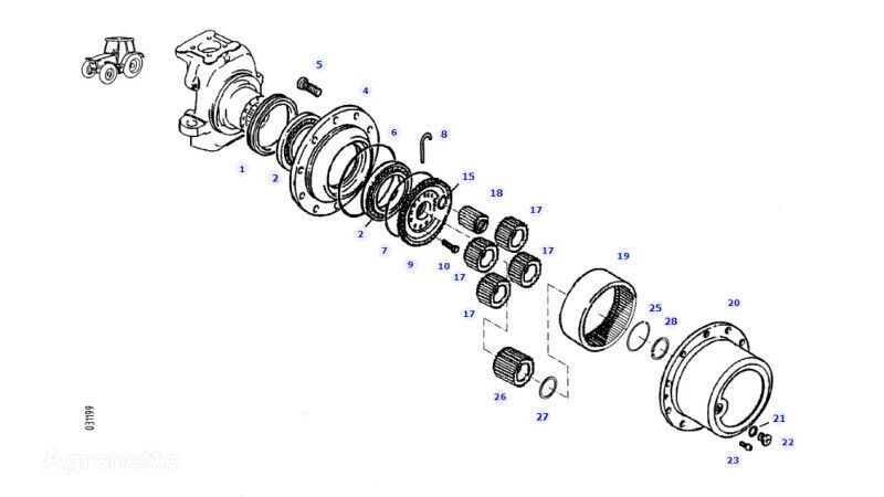 autre pièce détachée de transmission Przekładnia satelitarna 926301020130 pour tracteur à roues Fendt 927 930 933 936