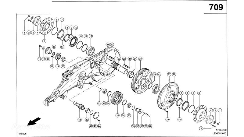 KOŁO CZOŁOWE 0007644011 other transmission spare part for Claas Lexion 600    grain harvester