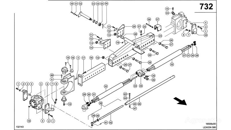 UCHWYT SIŁOWNIKA  0007307690 other transmission spare part for Claas Lexion 580   grain harvester