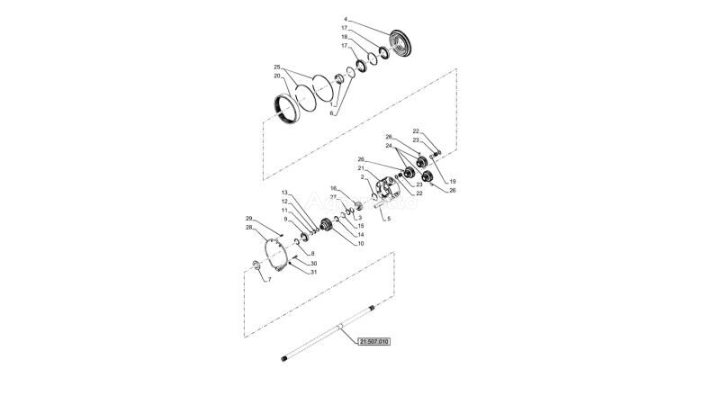 Koło słoneczne 33t 47874445 otra pieza de transmisión para New Holland T6070  tractor de ruedas