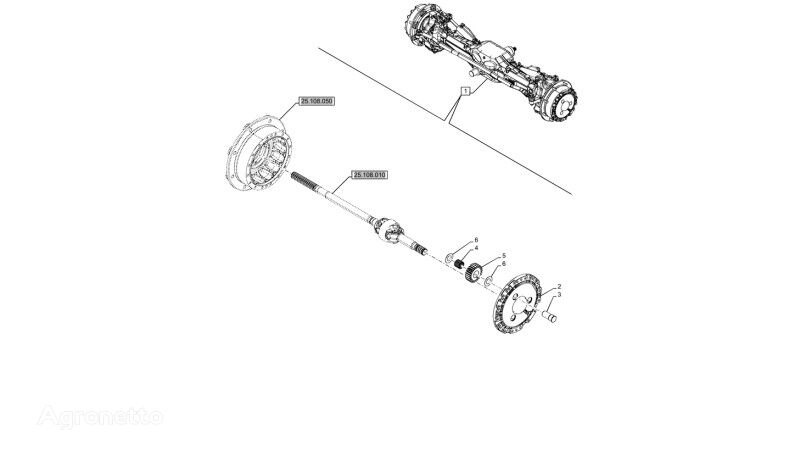 Jarzmo przekładni ob 47935379 otra pieza de transmisión para John Deere T6070 tractor de ruedas