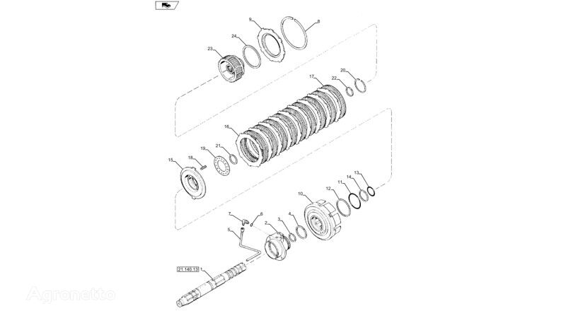 Tarcza 235851A2 annan transmission reservdel till New Holland T6090 hjultraktor