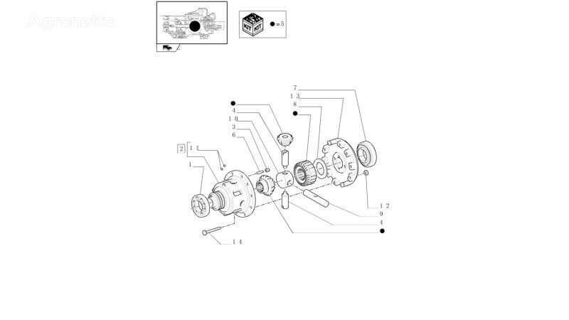 Pokrywa  5162543 otra pieza de transmisión para New Holland T6010 tractor de ruedas