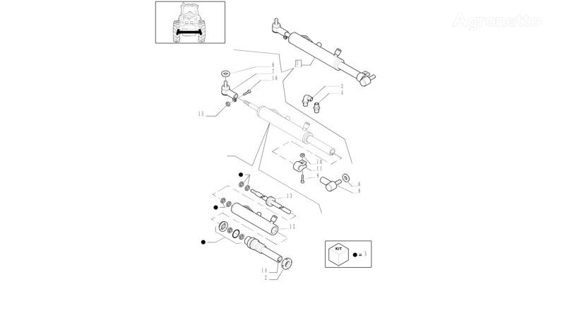 другая запчасть трансмиссии Pręt 82037180 для трактора колесного New Holland T6010