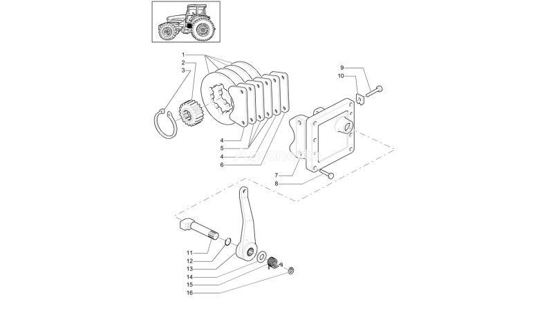 Wspornik 47127186 other transmission spare part for New Holland T6010 wheel tractor