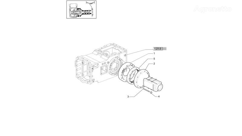 Pochwa mostu napedow  47124107 other transmission spare part for New Holland T6010 T6070  wheel tractor