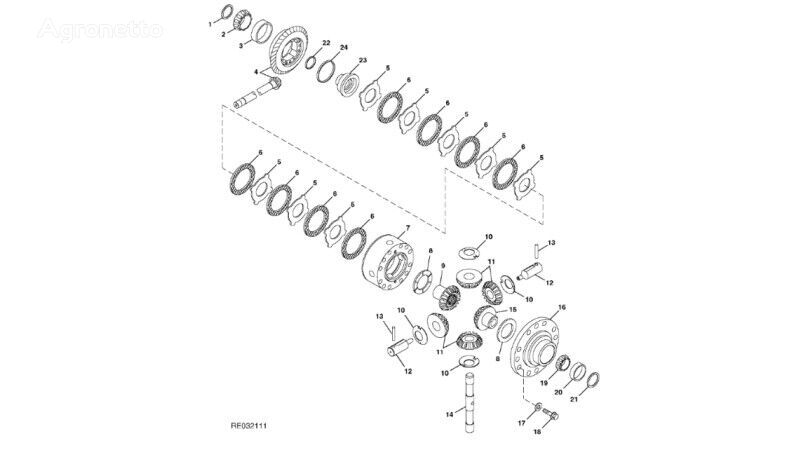 Obudowa other transmission spare part for John Deere 8345R wheel tractor