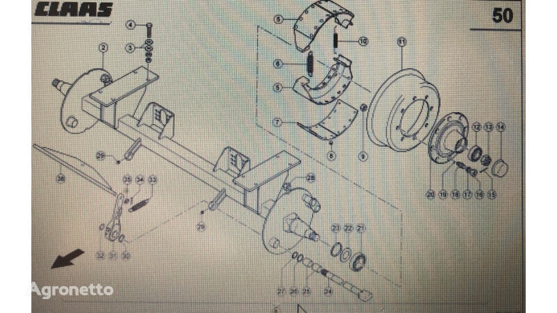 autre pièce détachée de transmission oś hamowania 00 pour presse à balles Claas Quadrant 2200