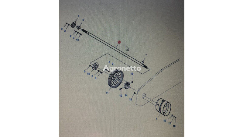 Wał dolny przenośnik pochyły LA323175950 other transmission spare part for Fendt 6335 C grain harvester