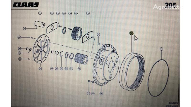 Wieniec zębaty 00 other transmission spare part for Claas  Xerion 3300 3800 wheel tractor