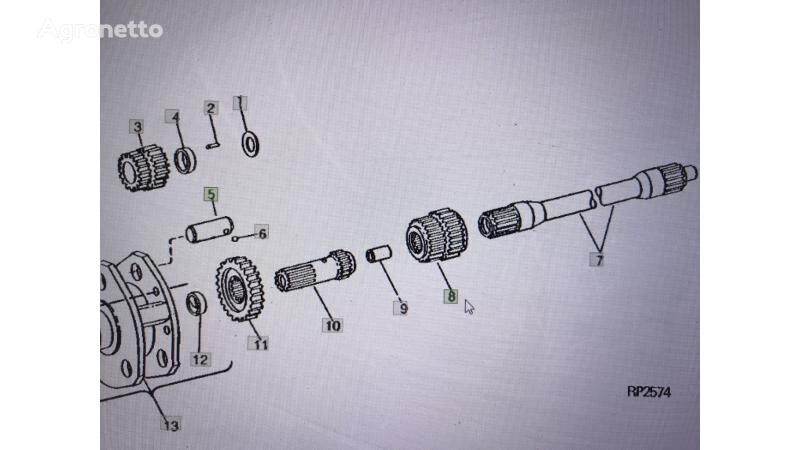 autre pièce détachée de transmission wał zębaty AR97442 pour tracteur à roues John Deere 4555/4755/4955