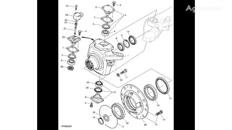 другая запчасть трансмиссии Obudowa L172006 для трактора колесного John Deere 7530 Premium