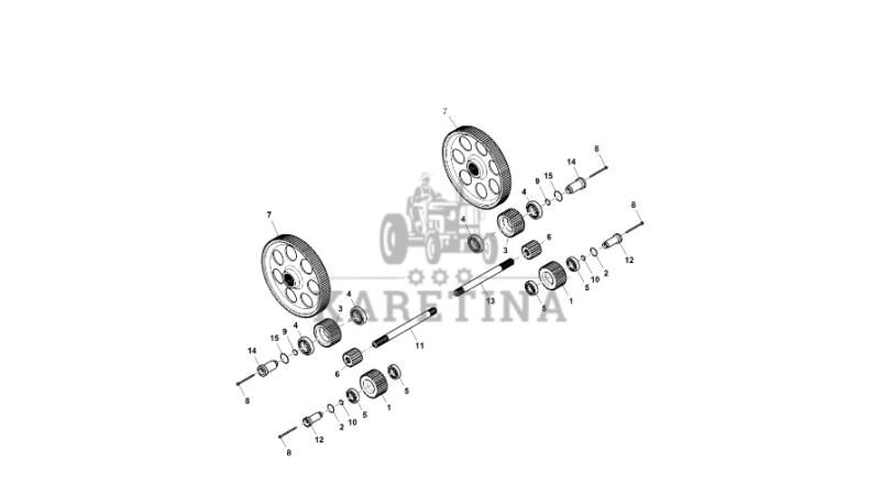R560408 drugi rezervni deo transmisije za John Deere 9470RX - Agroline