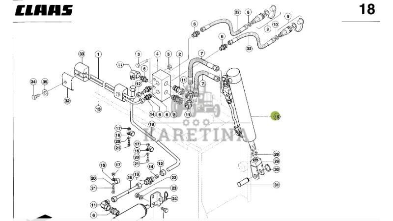 Claas RU600 için 0009967240 diğer şanzıman yedek parçası - Agriline