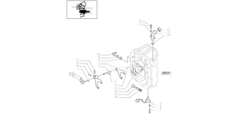 Sworzeń 5192246 para trator de rodas New Holland T6010 T6070