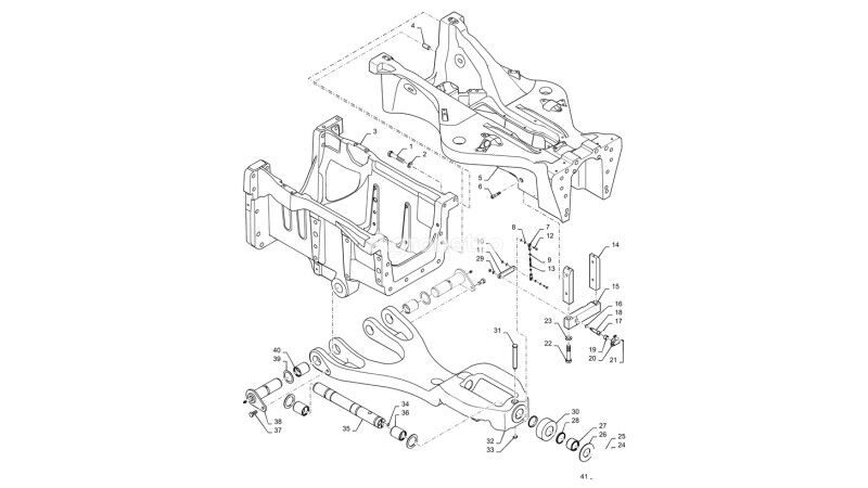 Sworzeń 60.26mm od x 528.5mm 84154325 для трактора колесного New Holland T6090 T6070