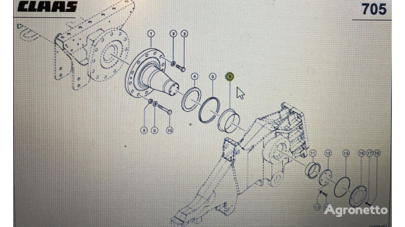 Tulejka Claas 0007504280 за комбајн за жито Claas Lexion 580/750-730/760/780-770