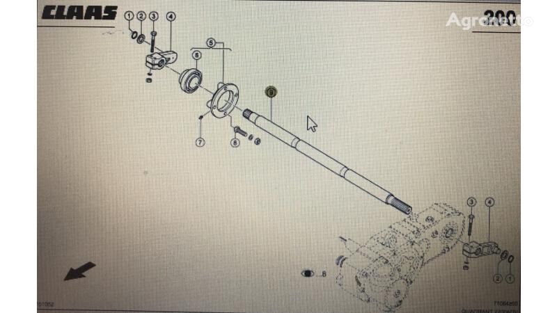 wałek zgarniacza Claas 00 для пресс-подборщика Claas Quadrant 2200 3200 33