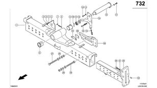 KORPUS PRZESTAW Claas Lexion 600 KORPUS PRZESTAW.  0007708230 (Napędzana oś kierowana, 0007708230 для зерноуборочного комбайна Claas Lexion 600