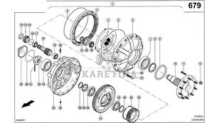 KOŁO CZOŁOWE Claas Lexion 600 KOŁO CZOŁOWE 0007700740 (Napęd jezdny; zwolnica plan 0007700740 para Claas Lexion 600 cosechadora de cereales