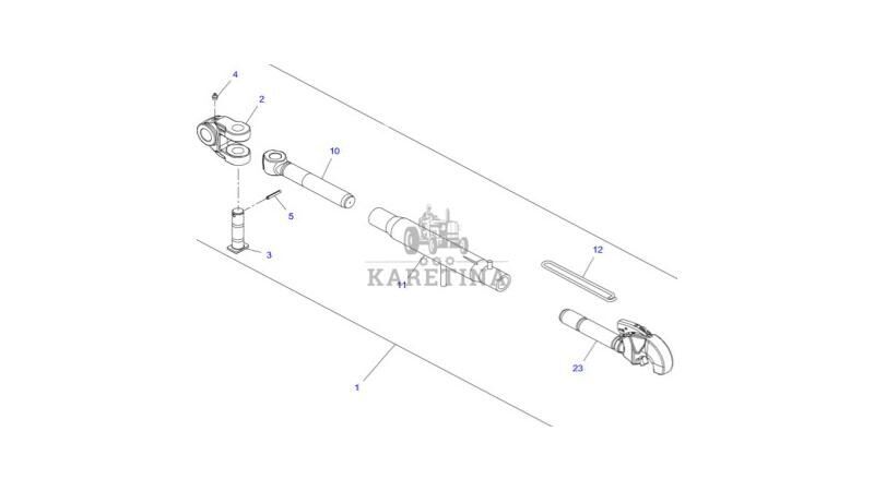 Cięgno Górne Fendt Vario 1038 1042 1046 1050 GEN 3 Enlace superior G530871205071 F5308 para Fendt Vario 1038 1042 1046 1050 GEN 3 tractor de ruedas - Agroline