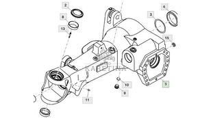 Korpus pidvisky perednoho mosta pravyi livyi John Deere 7830 Front Axle Suspension Housing Right Left R269508 for John Deere 7830 wheel tractor