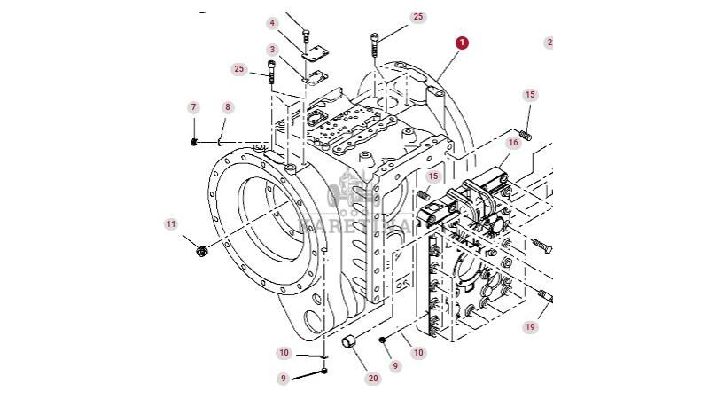 Obudowa Tylnego Napędu Massey Ferguson 8470 8480 ДЕЛОВИ ЗА КУЌИШТЕ НА ЗАДЕН ПОГОН 926150050014 за тркала трактор Massey Ferguson 8470 8480 - Agroline