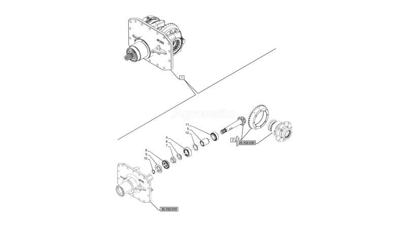 Zespol mech rozn New Holland 84371297 para New Holland T6070  tractor de ruedas