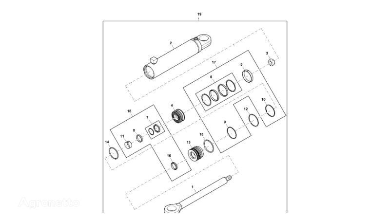 H145456 Kolben für John Deere 9470RX Raupentraktor