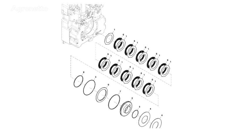 поршень YZ501843 для трактора гусеничного John Deere 9470RX