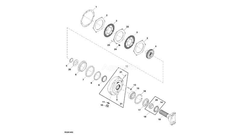 R545791 pistón para John Deere 8345R tractor de ruedas