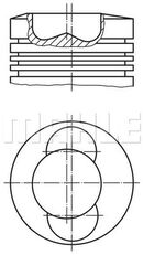 поршень Mahle Original 1017500 1017500 для грузовика Deutz ENGINE