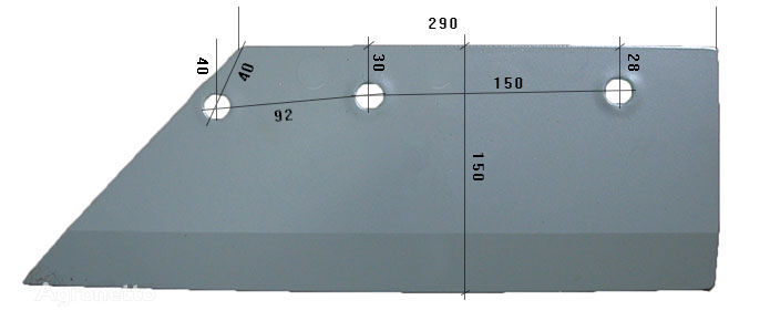 HARDOX500 24064503/L Schaar voor Steeno ploeg