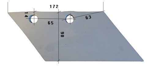 HARDOX500 10733/P ploughshare for Goizin plough