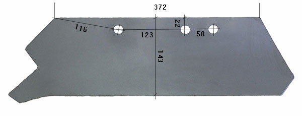 лемех HARDOX500 для плуга Fraugde 93139/L