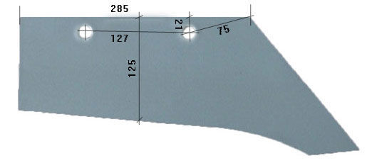 HARDOX500 384/P reja de arado para Din arado