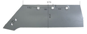 HARDOX500 ploughshare for Fortschritt plough