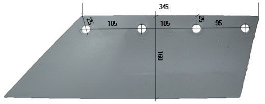 лемех L HARDOX500 18105/L для плуга Rumptstad