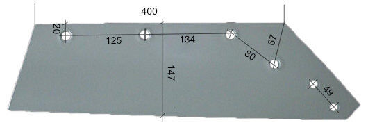 شفرة المحراث P HARDOX500 لـ محراث Niemeyer  200626/P