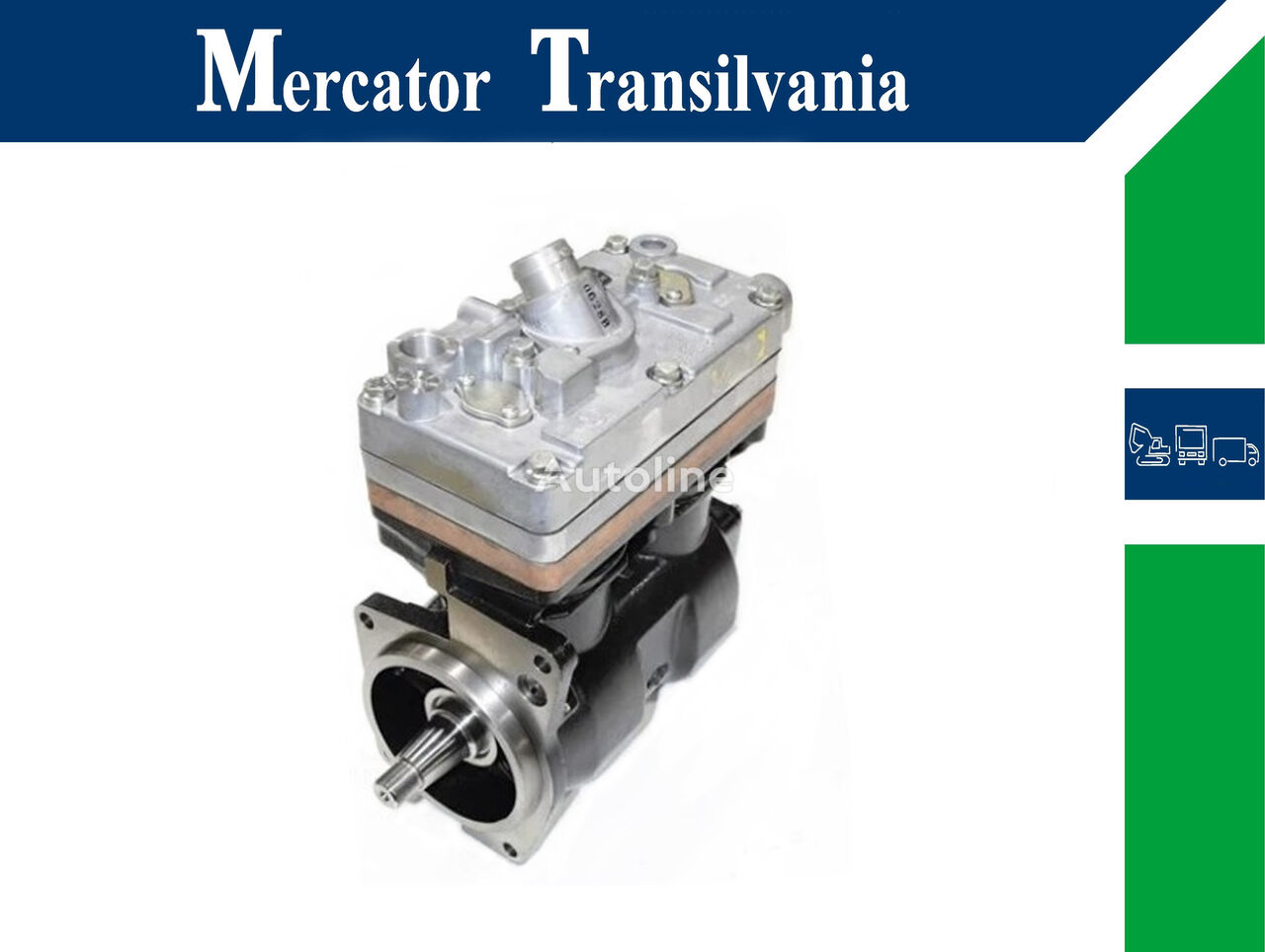 Knorr-Bremse A0011308315, LK4972 K032185 pneumatisk kompressor for Mercedes-Benz Actros, Antos, Arocs, Econic, Tourismo, Citaro, Setra S 412, 416, 417, 516 lastebil