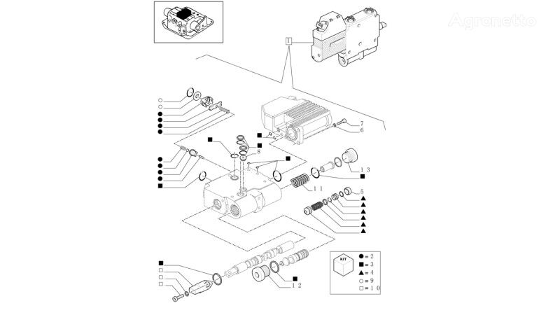 84125295R válvula neumática para New Holland T6010 tractor de ruedas