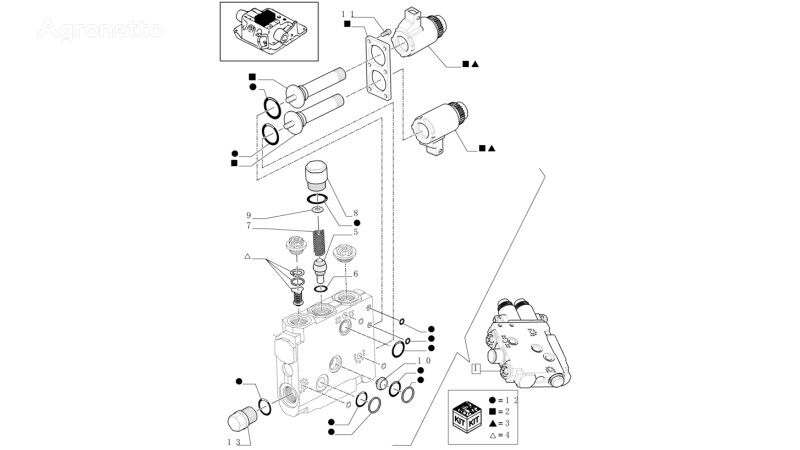 84175671 pneumatische klep voor New Holland T6010 T6070 wielen trekker