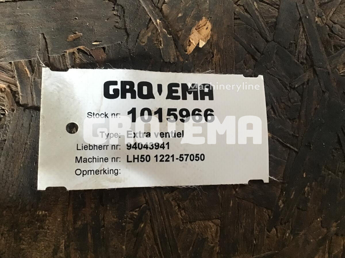 Válvula pneumática Liebherr Extra Valve 1015966 para máquinas de construção - Machineryline