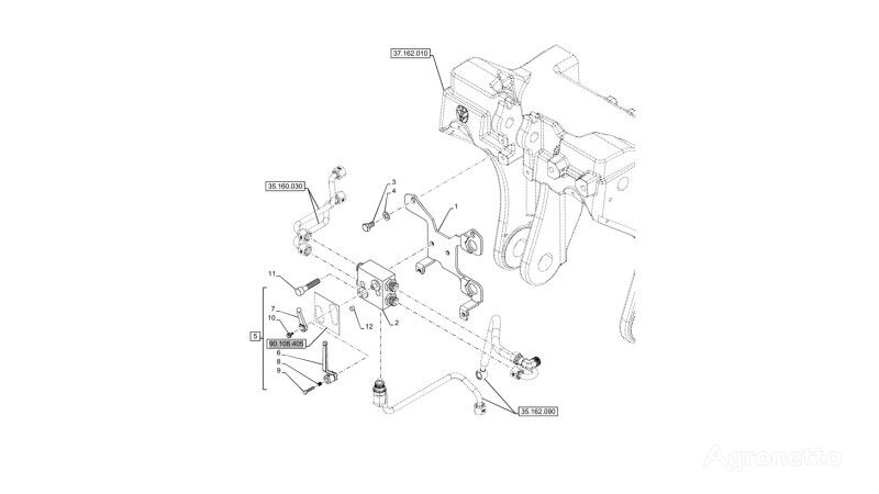 New Holland 84577134 pneumatikus szelep New Holland T6090 T6070 T7230  kerekes traktor-hoz