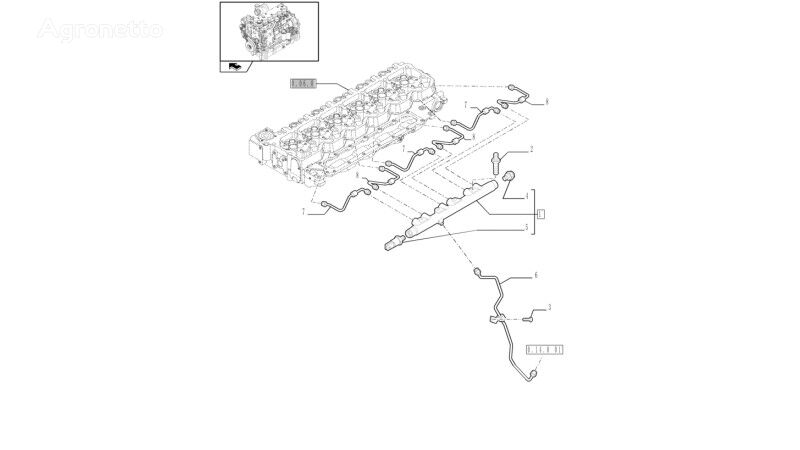 клапан за въздух New Holland 2854543 за колесен трактор New Holland T6010