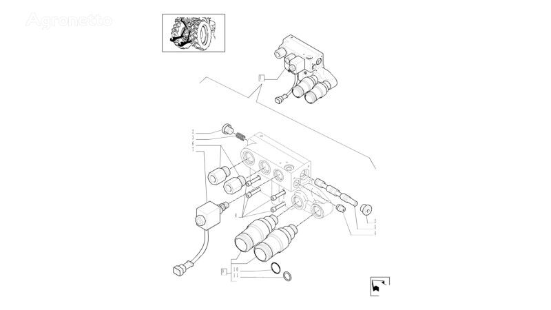 دریچه پنوماتیک New Holland 47134652 برای تراکتور چرخ دار New Holland T6010