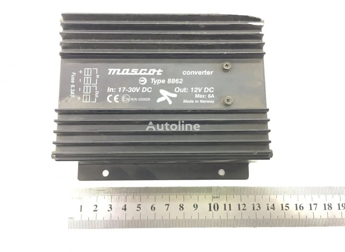 Convertor de Tensiune power inverter for Mascot Type 8862 In: 17-30V DC Out: 12V DC Max: 6A Made in Norway truck