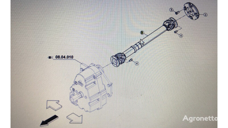 poros PTO Claas Hexashift 500-600 00 untuk traktor roda Claas Arion 600